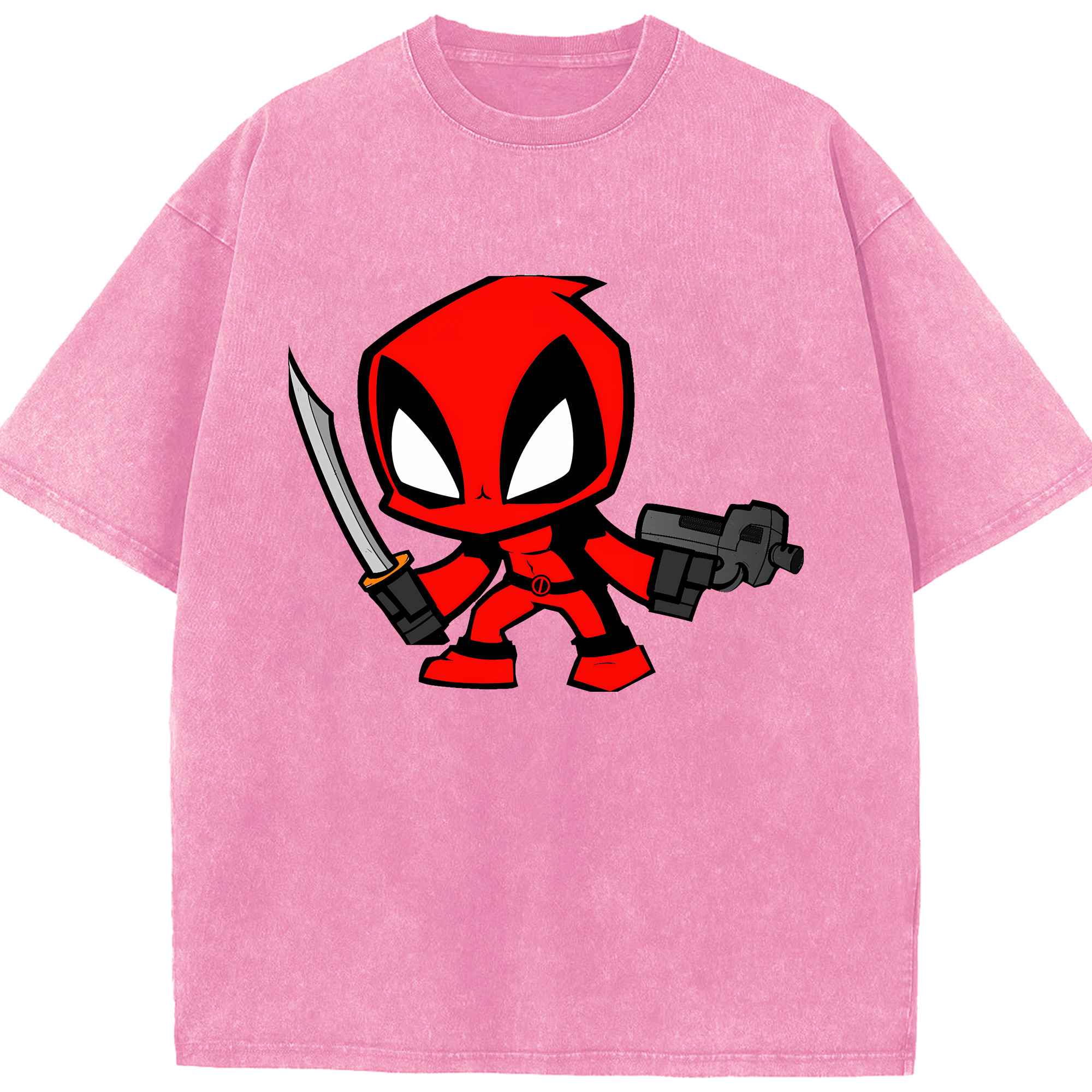 （画像用） Deadpool デッドプール 綿100% ヴィンテージ風 半袖Tシャツ（フロントプリント）
